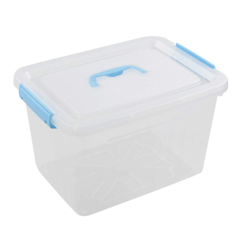Doryh 12 L Plastic Storage Bin with Lid, Clear Transparent Box with Handles Set of 1 - Image 1